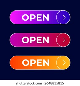 botão abrir gradiente definir vetor
Botão de gradiente de definição de vetor