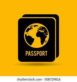 button passport identity traveler design, vector illustration  graphic 