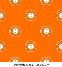 Button pattern repeat seamless in orange color for any design. Vector geometric illustration