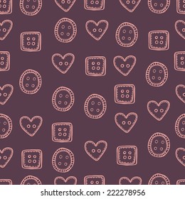 button pattern seamless hand drawn