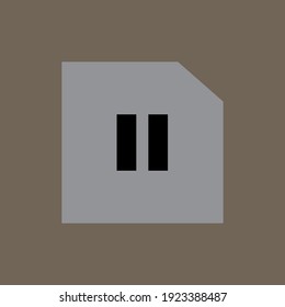 Button pause icon conceptual design illustration vector
