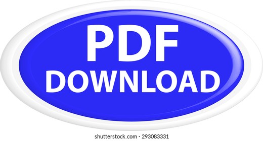 Button PDF download . The round shape. 3D. Vector illustration.