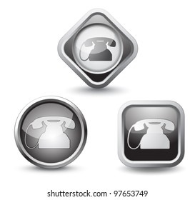 Button with the phone