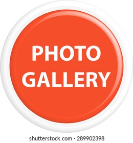  Button photo gallery. The round shape. 3D. Vector illustration.