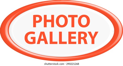  Button photo gallery. The round shape. 3D. Vector illustration.