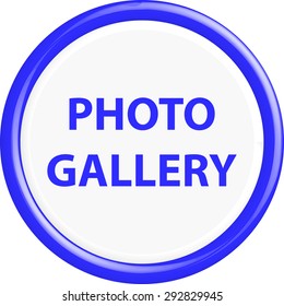  Button photo gallery. The round shape. 3D. Vector illustration.