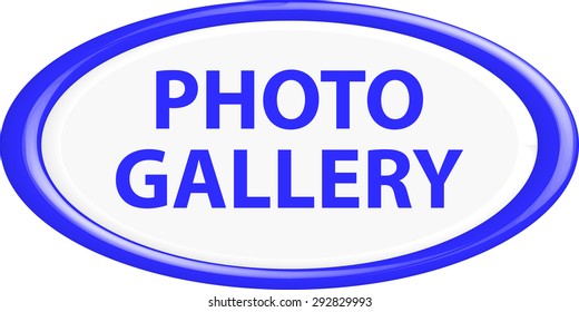  Button photo gallery. The round shape. 3D. Vector illustration.