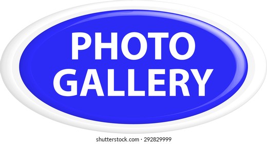  Button photo gallery. The round shape. 3D. Vector illustration.