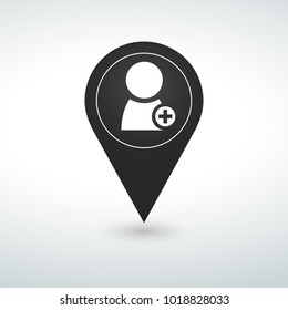 button pin Map pin icon