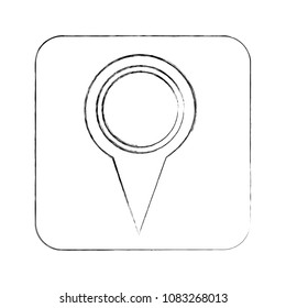 button pin pointer location isolated icon