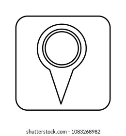 button pin pointer location isolated icon