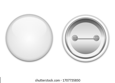 Button Pin Vector Design Illustration Isolated On White Background