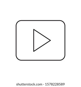 button play symbol line style icon vector illustration design