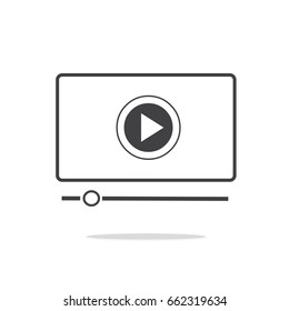  button play video on smartphone icon,  
