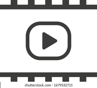 Button. Play button. Play video. Vector illustration icon button.