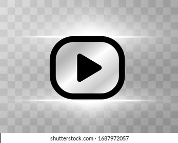 Button. Play button. Play video. Vector illustration icon button.	