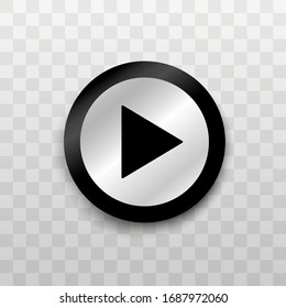 Button. Play Button. Play Video. Vector Illustration Icon Button.	