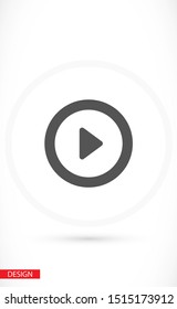 button player vector icon. lorem ipsum Flat Design JPG