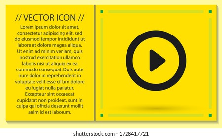 button player vector icon. lorem ipsum Flat Design JPG