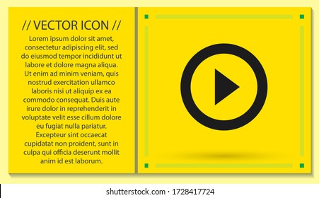 button player vector icon. lorem ipsum Flat Design JPG