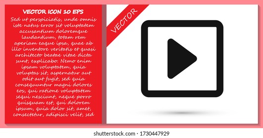 icono del vector del reproductor de botones. lorem ipsum Flat Design JPG