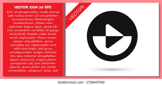 icono del vector del reproductor de botones. lorem ipsum Flat Design JPG