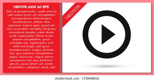 icono del vector del reproductor de botones. lorem ipsum Flat Design JPG