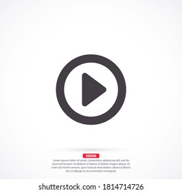 button player vector icon. lorem ipsum Flat Design JPG