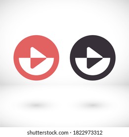 button player vector icon. lorem ipsum Flat Design JPG