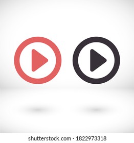 button player vector icon. lorem ipsum Flat Design JPG