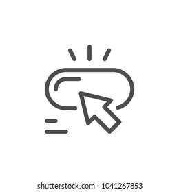 Button press line icon