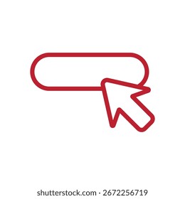 Símbolo de la prensa del Botón, diseño aislado de la Ilustración vectorial