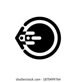 botón icono anterior símbolo de signo aislado ilustración vectorial - con iconos de glifo de estilo
