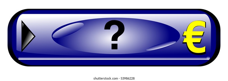 button "questions on euro" vector eps10