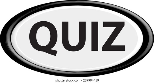 Button quiz. The round shape. 3D. Vector illustration.