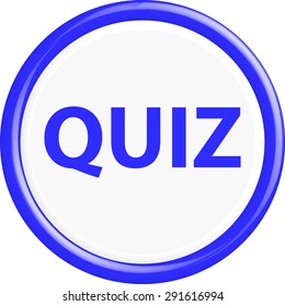 Button quiz. The round shape. 3D. Vector illustration.