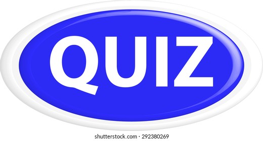 Button quiz. The round shape. 3D. Vector illustration.