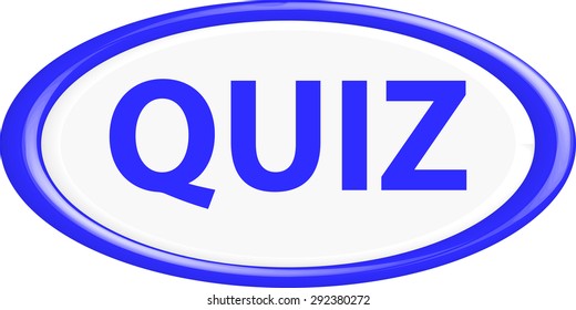 Button quiz. The round shape. 3D. Vector illustration.