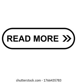 Button read more icon in trendy outline style design. Vector illustration isolated on white background.