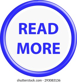 Button read more . The round shape. 3D. Vector illustration.