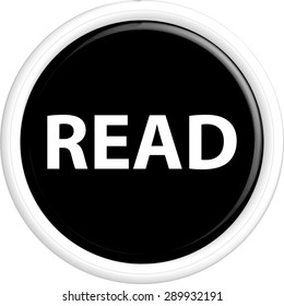  Button read. The round shape. 3D. Vector illustration.