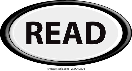 Button read. The round shape. 3D. Vector illustration.
