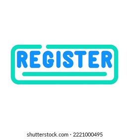 button registration color icon vector. button registration sign. isolated symbol illustration