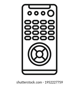 Button remote control icon. Outline Button remote control vector icon for web design isolated on white background