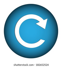 Button with repeat sign on white
