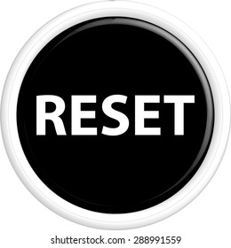  Button reset. The round shape. 3D. Vector illustration.