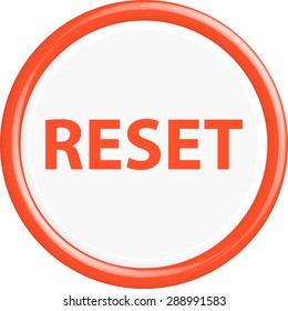  Button reset. The round shape. 3D. Vector illustration.