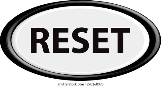  Button reset. The round shape. 3D. Vector illustration.
