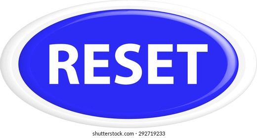  Button reset. The round shape. 3D. Vector illustration.
