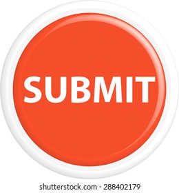 Button sabmit . The round shape. 3D. Vector illustration.